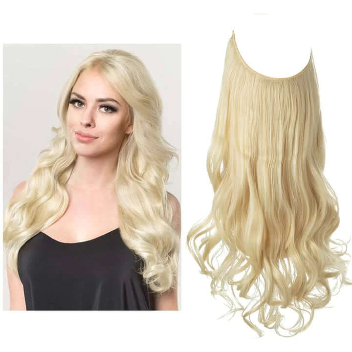 Lively® Strand Blond / 40cm - 110g Unsichtbare Haar Extensions - Gewellt